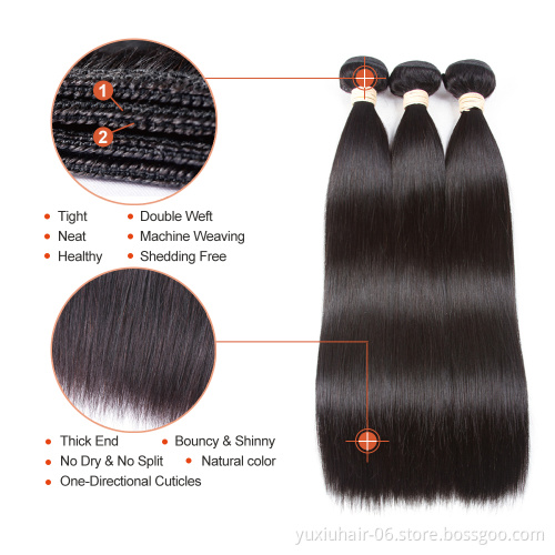 Wholesale Peruvian Straight Cuticle Aligned Hair Bundles Remy Human Hair Weave Silky Virgin Human Hair Extension